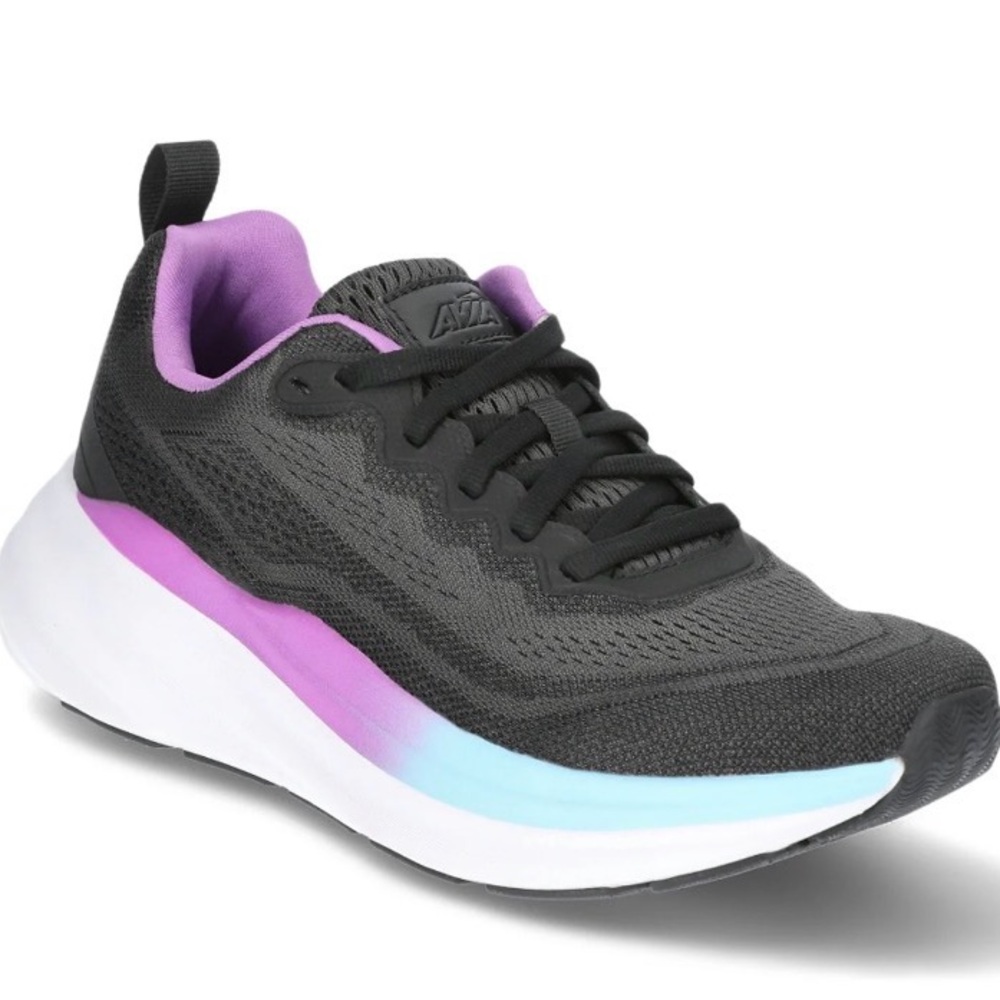 Avia Women's Black and Purple Athletic Shoes